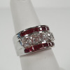 18K Diamond and Ruby Ring