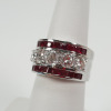 18K Diamond and Ruby Ring - 2
