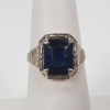 14K Gold Ring w/ Blue Stone - 3