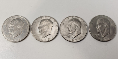 (4) Eisenhower $1 Coins