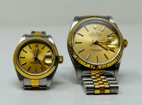 Pair of 18K Rolex Datejust Watches