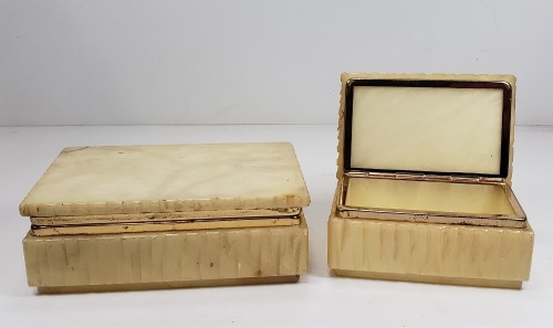 (2) Alabaster Boxes