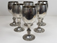(6) Pewter Goblet