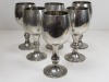 (6) Pewter Goblet