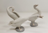 (3) LLADRO Geese Figurine