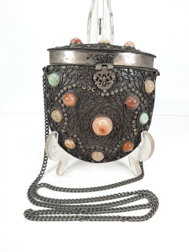 Vintage Metal Purse w/ Stones