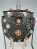 Vintage Metal Purse w/ Stones - 5