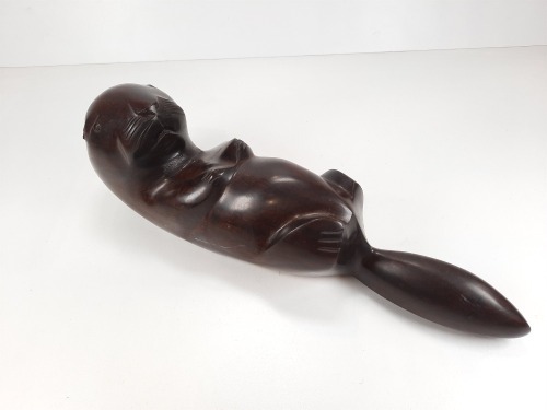 Wooden Otter Figurine