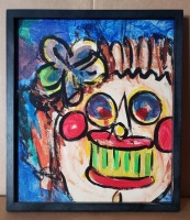 Oil on Board Abstract