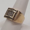 10K Gold Ring w/ Clear Stones - 2