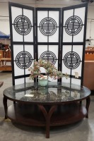 Coffee Table, Wall Partition & Decorative Plant