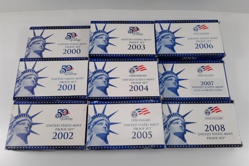 U.S. Proof Sets 2000-08