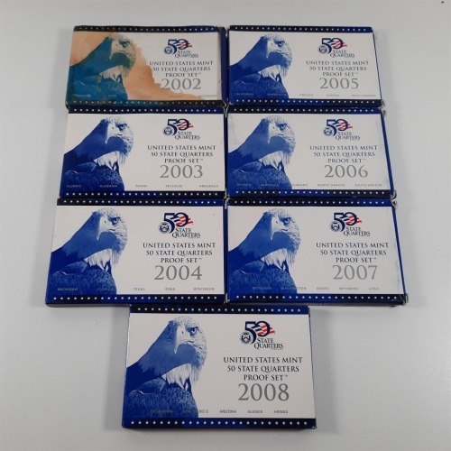 U.S. 50 State Quarter Proof Sets '02-'08