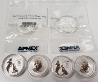 (6) 2022-'24 Australian 1/2oz 50 Cent Silver Coins