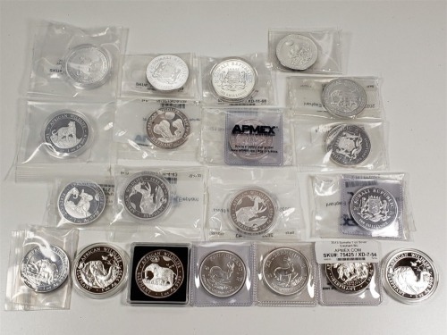(20) 2011-'24 African 1oz Silver Coins