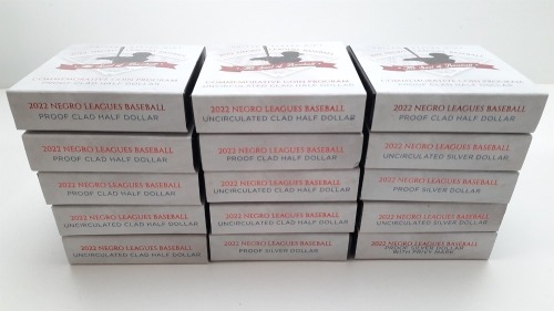 (15) "2022 Negro Leagues Baseball Commemorative Coins"