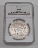 1934 D Silver Peace Dollar