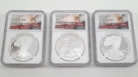 (3) American Eagle Silver $1 Coins