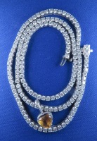 14KW Gold & Diamond Citrine Pendant Necklace (Riverside, CA)
