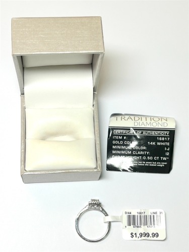 Gold & Diamond Engagement Ring (Pompano Beach, FL)