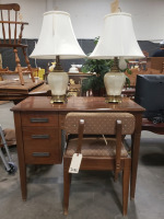 Singer Sewing Table and Lamps