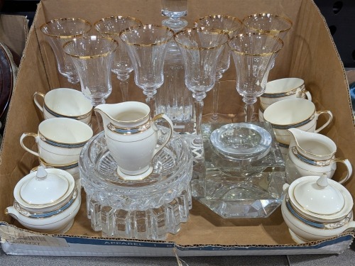 (1) Ctn Stemware, Tea Cups, & More