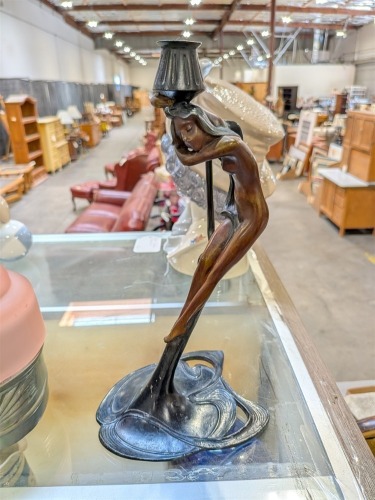 "MMA" Art Nouveau Sculpture Candle Holder
