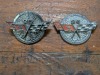 (2) Metal Corvette Logo