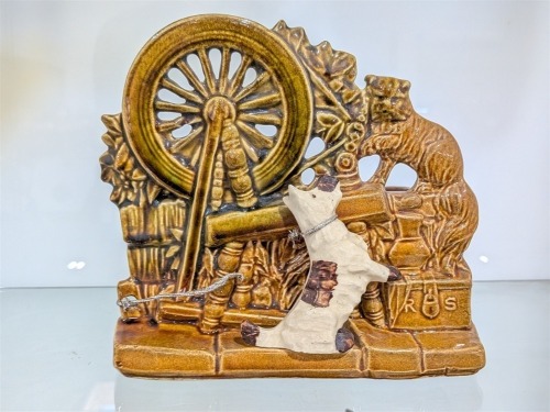 Mc Coy USA Dog Spinning Wheel Small Planter