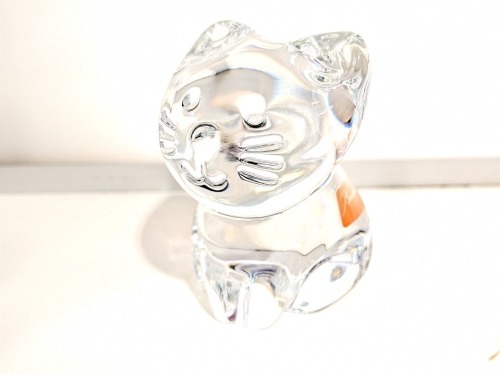 Baccarat Cat Figurine