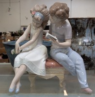 "Llardo" Boy & Girl Sitting Figurine
