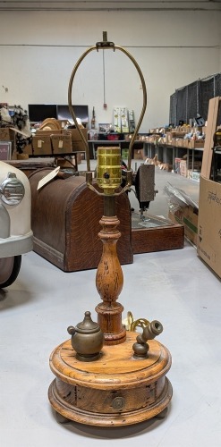 Lamp w/ Inkwell & Pen Holder