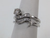 14K White Gold Diamond Wedding Ring Set - 3