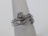 14K White Gold Diamond Wedding Ring Set - 4