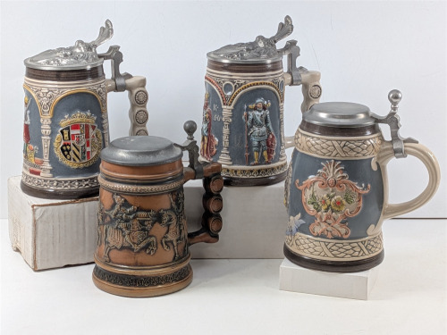 (4) "Gerz" Beer Steins