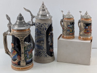 (4) "Zoller & Born" Beer Steins