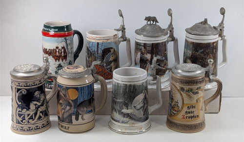 (8) Beer Steins & Mugs