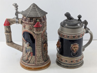 (2) "Beyer" Beer Steins