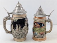 (2) Beer Steins