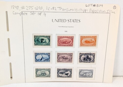 U.S. 1898 1C-$2 Trans-Mississippi Exposition Issue Complete Set of 9