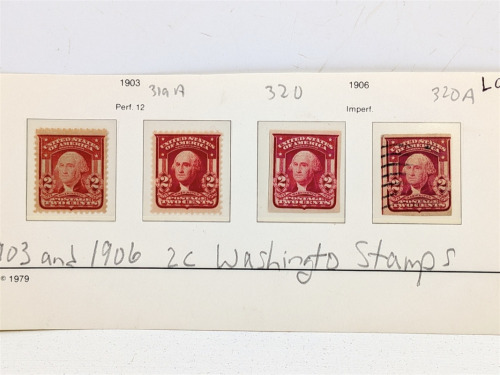 U.S. 1903 and 1906 2C Washington Stamps