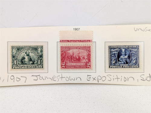 U.S. 1907 Jamestown Exposition, Set of 3