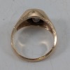 14K Yellow Gold "S" Ring w/ Clear Stones - 5