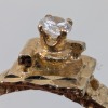 10K Yellow Gold Ring w. (1) Clear Stone - 5