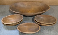 (6) Wooden Bowls