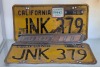 (2) License Plate & Ford 100 Emblem