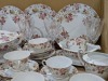 (2) Cherry China & Crystal Stemware - 4