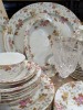 (2) Cherry China & Crystal Stemware - 12