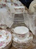 (2) Cherry China & Crystal Stemware - 13