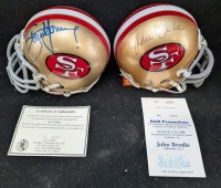 (2) 49er's Autographed Mini Helmets